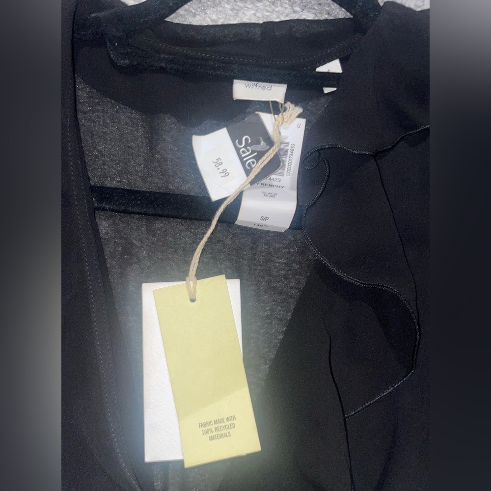 Aritzia Black Ruffle Detail Dress - Picture 4 of 6